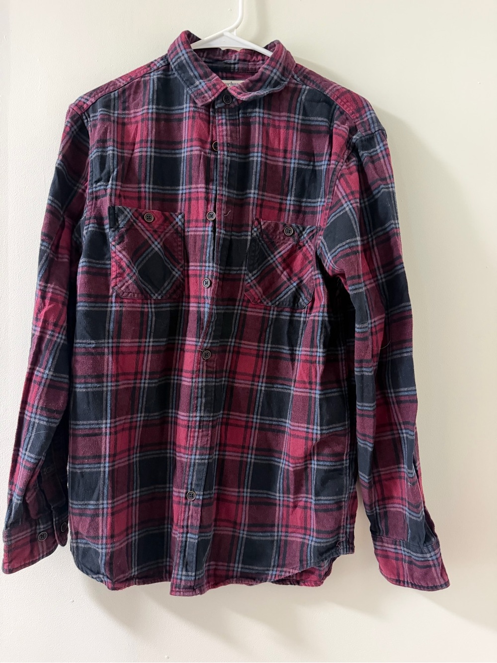 Urban Pipeline Flannel Shirt Mens Medium Red Black Like New Plaid Button Down